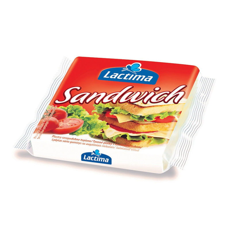 Kausētais siers šķēlītēs Lactima Sandwich 100g (16.07.27.) Polija