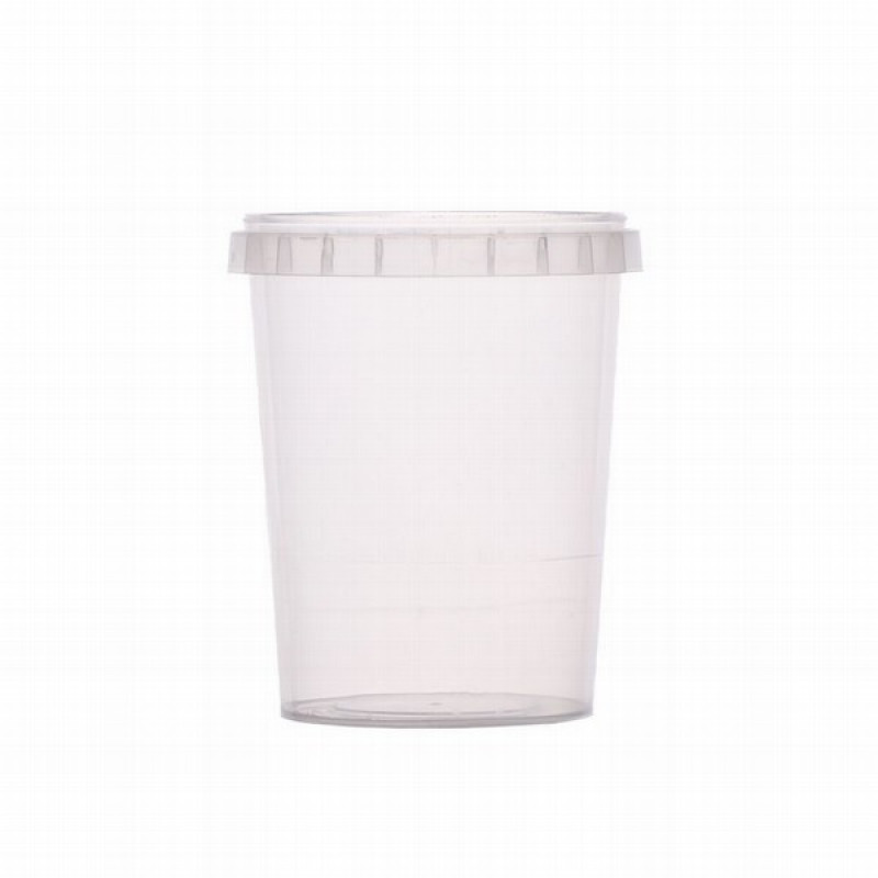 Plastmasas kārba 0,52l ar vāku, caurspīdīgi, PP