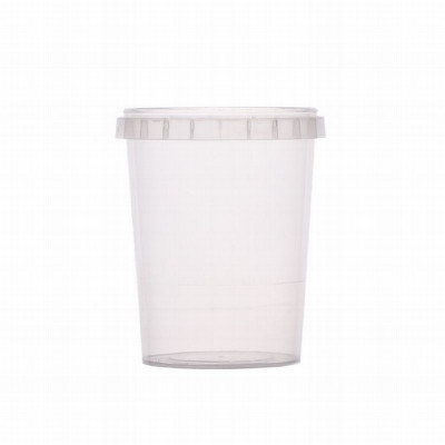 Plastmasas kārba 0,52l ar vāku, caurspīdīgi, PP