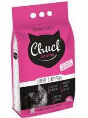 Smiltis kaķu tualetei Chuck cementējošas Baby Powder 5L Standart (2-4mm)