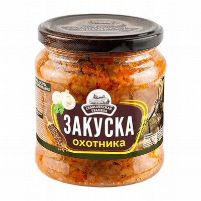 Dārzeņu uzkoda Ohotnika 460g Semilukskaja Trapeza 1/8 (23.01.28) Krievija