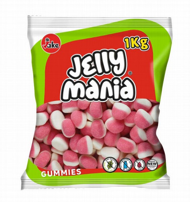 Želejkonfektes Jake Jellymania Sugared Kisses 1kg (10.27)Spānija