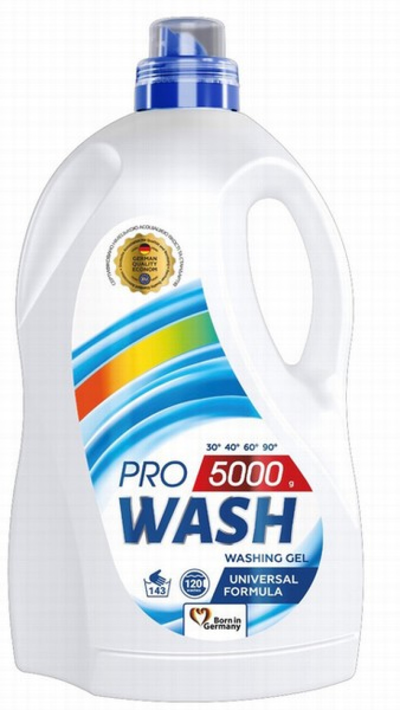 Veļas mazgāšanas līdzeklis želeja universāls Pro Wash 5L (22.04.29) Ukraina