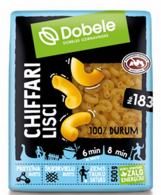 Makaroni Dobele radziņi mazie 500g 1/14 (11.05.28)Latvija