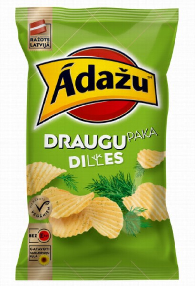 Čipsi Ādažu Draugu paka ar diļļu garšu 1/18 (27.01.27) Latvija